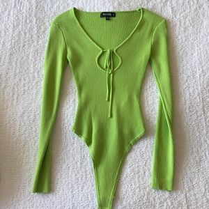 Green misguided bodysuit